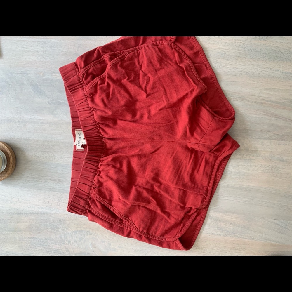 Madewell red shorts